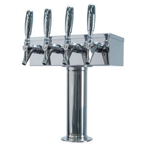 Micro Matic D7744PSSKR 12 Inch Glycol Cooled Countertop Draft Beer Tower Stainless Steel