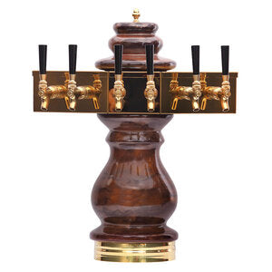 Micro Matic CT400E-6KR 9 Inch Diameter Glycol Cooled Draft Beer Tower Countertop Ceramic
