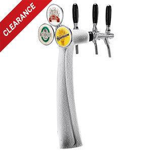 Falco Ice Draft Beer Tower System 3 Tap – Glycol Cooled – Medallions