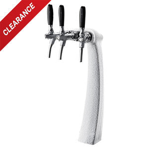 Micro Matic FALCO3-C-F 8-3/8 Inch Ice Frosted Countertop Draft Beer Tower Stainless Steel Chrome Finish