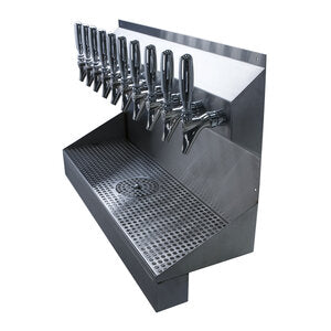 Micro Matic KRONOS-10SSKRGR 30 Inch Wall Mount Glycol Cooled Draft Tower with Integrated Drip Tray Stainless Steel