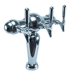 Micro Matic PA-G5-3-C-G Glycol Cooled Draft Tower Chrome Finish 3 Faucet