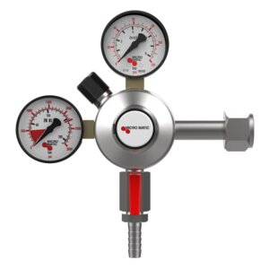 Micro Matic 942B-PP CO2 Primary Gas Pressure Regulator with Double Gauge