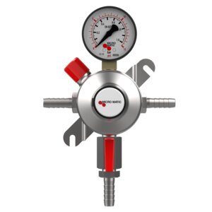 Micro Matic 8011-15-PP 15 PSI Secondary CO2 Regulator Stainless Steel with Durability