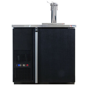 Micro Matic MDD36W-E-A 36 Inch Self-Contained Wine Cooler Dispenser with Dual Temperature