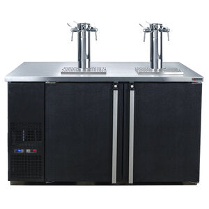 Micro Matic MDD58W-E-B 59 Inch Self-Contained Dual Temperature Wine Cooler Dispenser