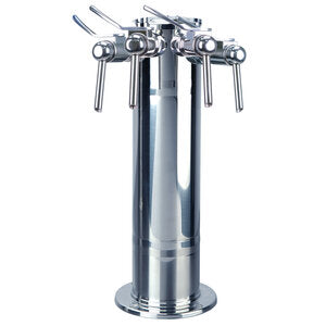 Micro Matic DS-144-PSS-W 4 Inch Diameter Draft Wine Dispensing Tower Countertop Polished Stainless Steel