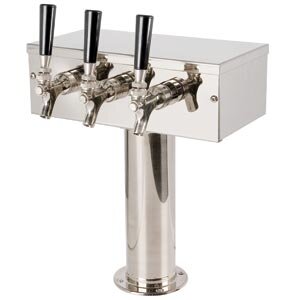 Micro Matic D7743PSSKR 12 Inch Glycol Cooled Draft Beer Tower Countertop Stainless Steel