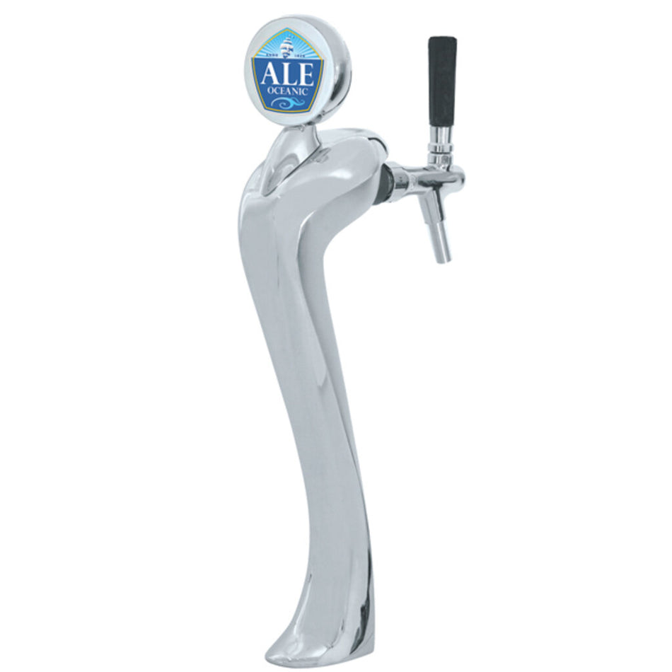 Micro Matic 6601-C-M Sexy Glycol Cooled Beer Tower – 1 Faucet – Chrome Finish – 82mm Medallion – NSF Certified