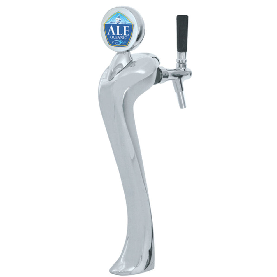 Micro Matic 6601-C-M Sexy Glycol Cooled Beer Tower – 1 Faucet – Chrome Finish – 82mm Medallion – NSF Certified