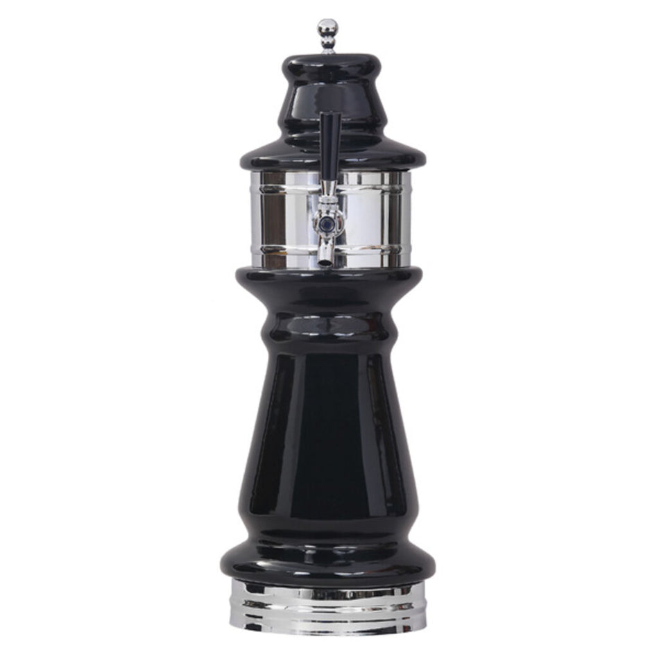Micro Matic CT500-1 Vienna Black Ceramic Beer Tower – 1 Faucet – Air Cooled – Chrome or Brass Hardware