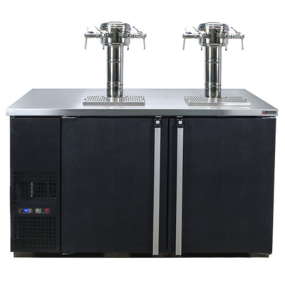 Micro Matic MDD58W-E-E 59 Inch Dual Temperature Wine Cooler Dispenser Stainless Steel