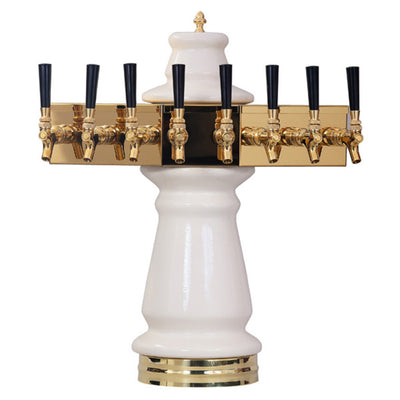 Micro Matic CT500E-8KR 7-1/2 Inch Diameter Glycol Cooled Draft Beer Tower Ceramic