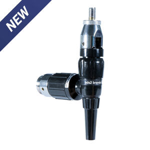 Micro Matic Stout Faucet – Flow Control – Black Plastic – Chrome Lever