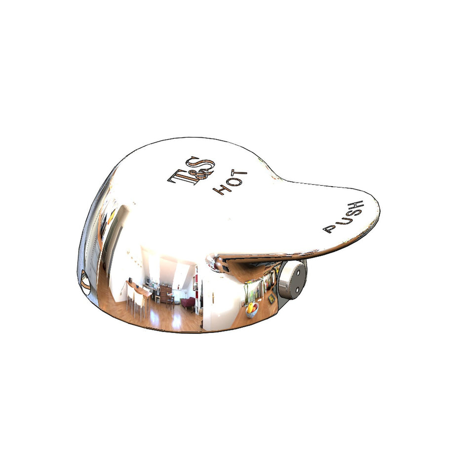 T&S Brass PA-H Pivot-Action Handle - Hot Red Chrome Plated with Retaining Nut Spanner Bit