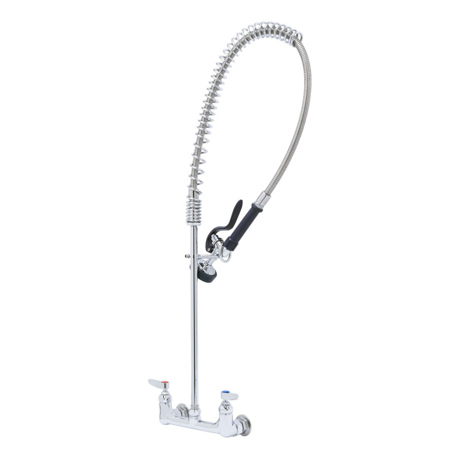 T&S Brass PB-8WOSN00KZLZC Spring Action 8" Wall Mount Pet Grooming Unit - EB-0107 Spray Valve
