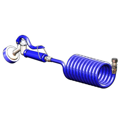 T&S Brass PG-35AV-CH02 3/8" NPT Male Adapter Pet Grooming Spray Valve & Coiled Hose