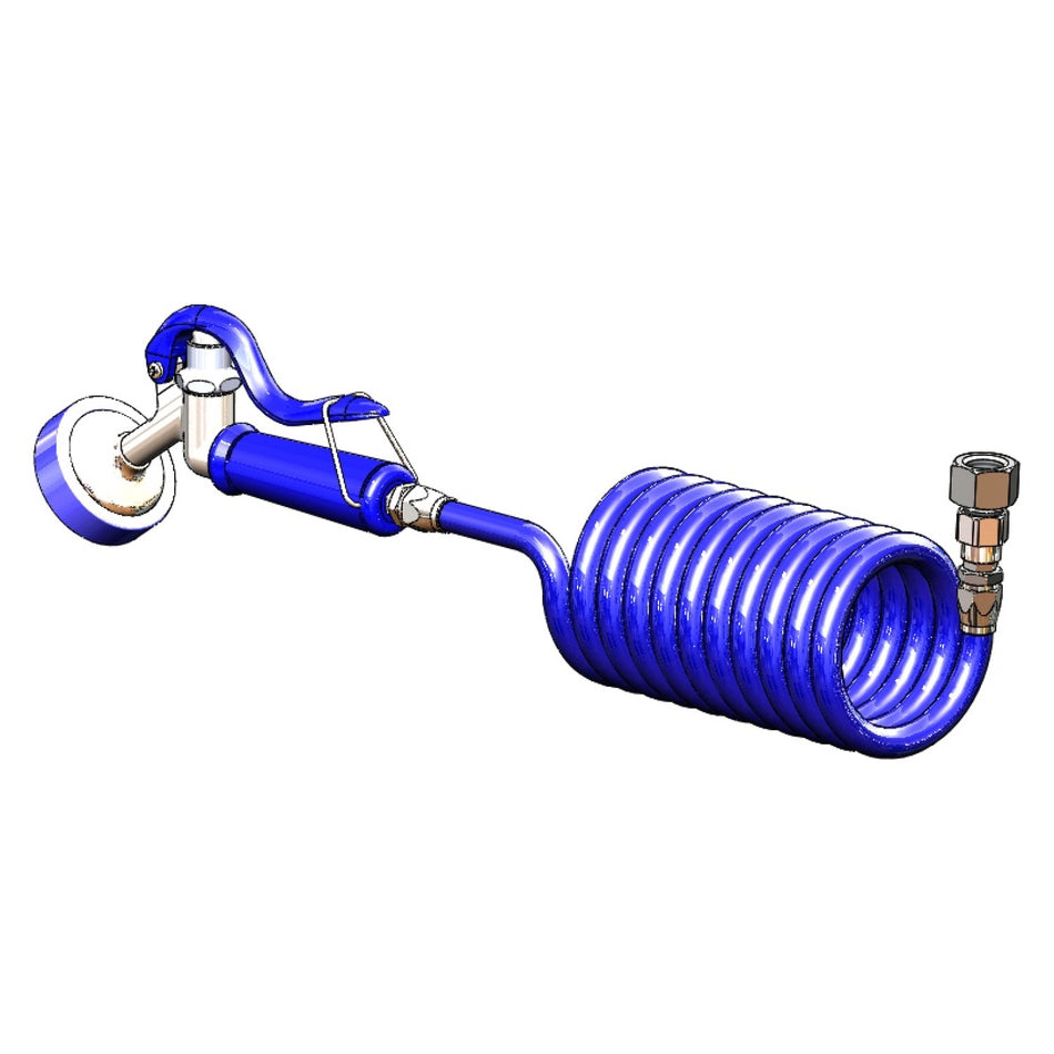 T&S Brass PG-35AV-CH03 1/2" NPT Male Adapter Pet Grooming Spray Valve & Coiled Hose