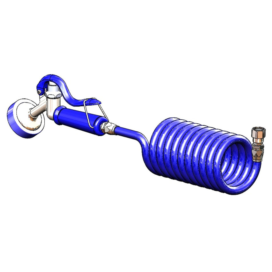 T&S Brass PG-35AV-CH05 3/4-14UN Female Adapter Pet Grooming Spray Valve & Coiled Hose