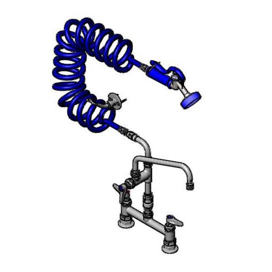 T&S Brass PG-8DSAV-10 8" Deck Mount Pet Grooming Unit - 10" Swing Nozzle & Swivel Arm