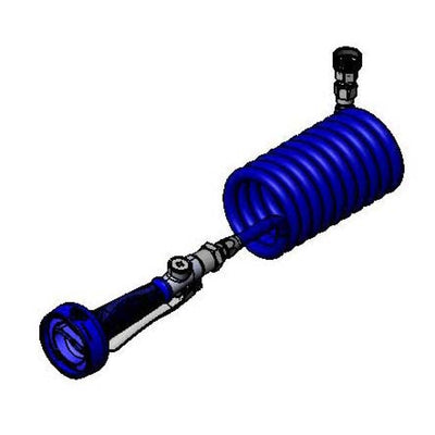 T&S Brass PJ-108H-CH01 Hi-Flow Jet Spray - Blue Coiled Hose