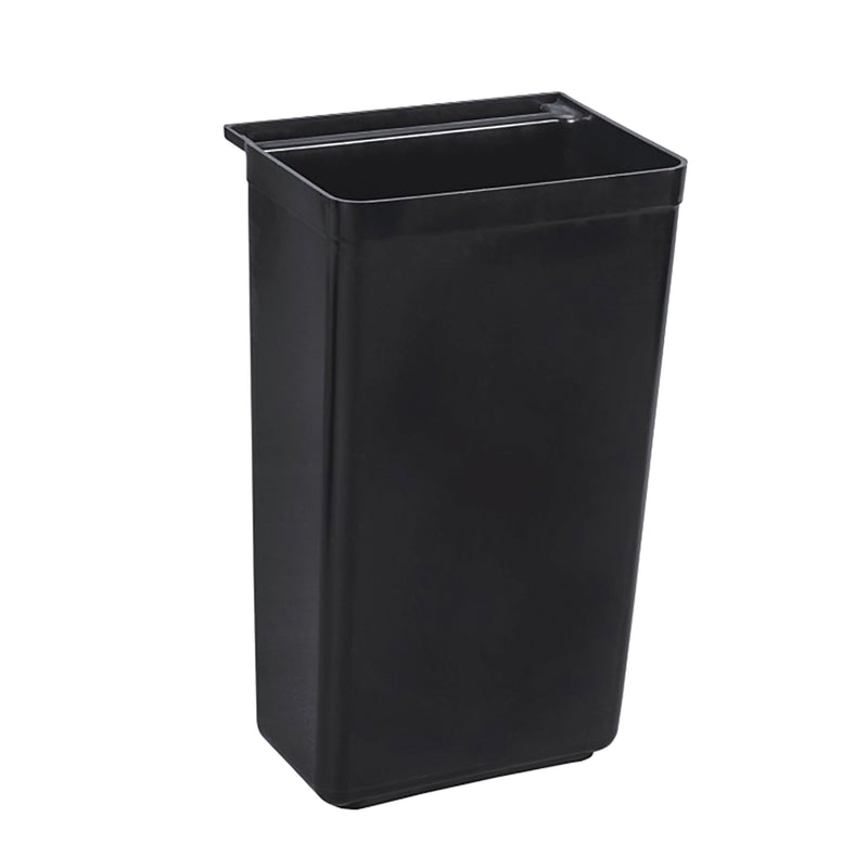 Thunder Group PLBC0013B 13 Inch Trash Receptacle for Bus Cart Black Plastic One-piece