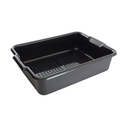 Thunder Group PLBT505BPF 21-1/2 Inch Bus Box with Integrated Handles Black Polypropylene