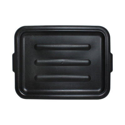 Thunder Group PLBTC001B Bus Box Cover Stackable High-density Polyethylene Black