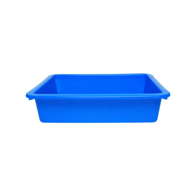 21-3/8" x 16-7/8" x 6", Bus Box with Outer Lips, Comes with Assorted Colors of Red & Blue, Polypropylene, Made in Taiwan