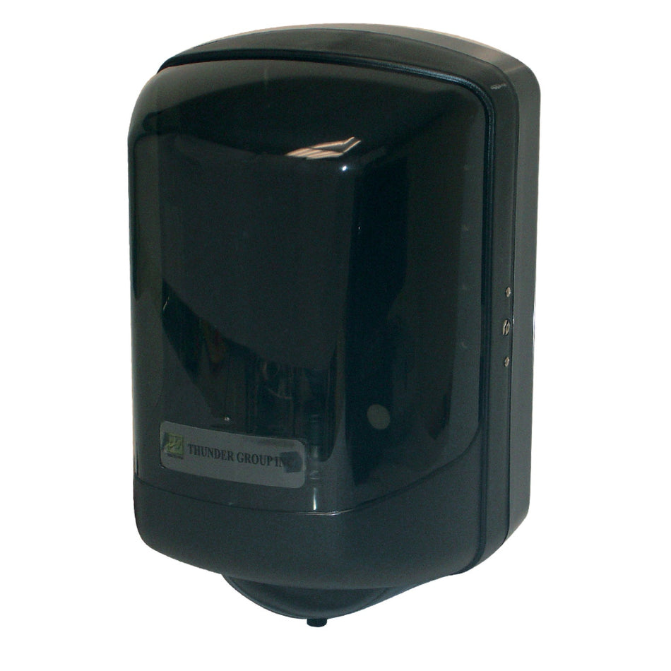 9-1/2" x 8-1/2" x 13-1/2", Center-Pull Towel Dispenser, Acrylonitrile butadiene styrene Base with Biodegradable Generic Purpose Polystyrene Cover