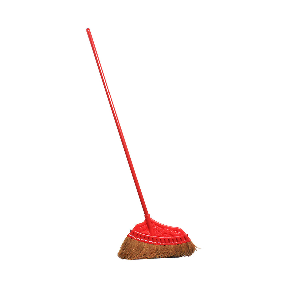 13-1/2" x 7/8" x 46-1/2" Broom, Coconut Broom with Polyethylene Body and Bamboo Handle