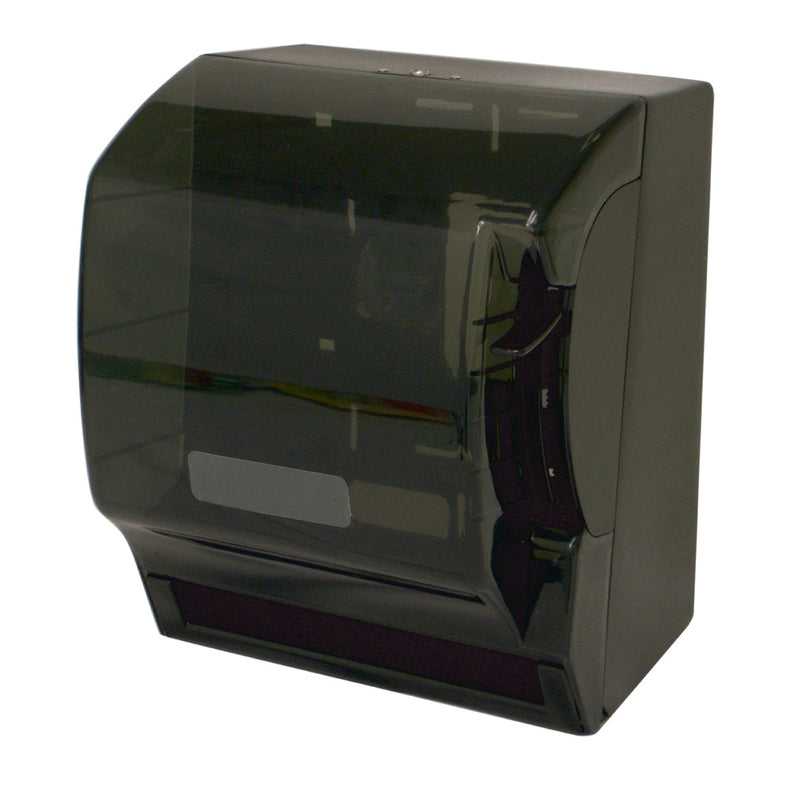 Thunder Group PLSTD393 11 Inch Paper Towel Dispenser Wall-Mount Plastic Black with Key-Lock