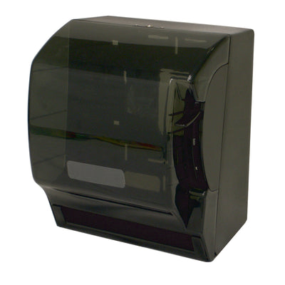 Thunder Group PLSTD393 11 Inch Paper Towel Dispenser Wall-Mount Plastic Black with Key-Lock
