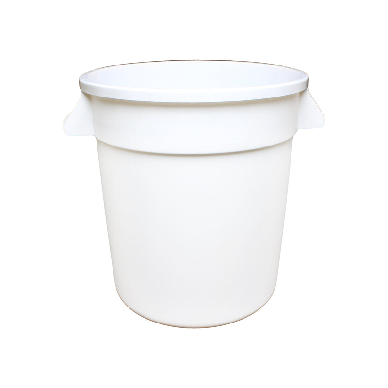 Thunder Group PLTC010W 10 Gallon Round Trash Can with Integrated Handles Plastic White