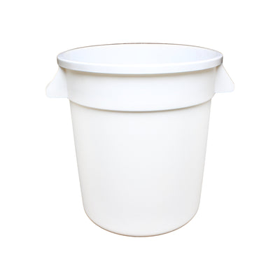 Thunder Group PLTC010W 10 Gallon Round Trash Can with Integrated Handles Plastic White