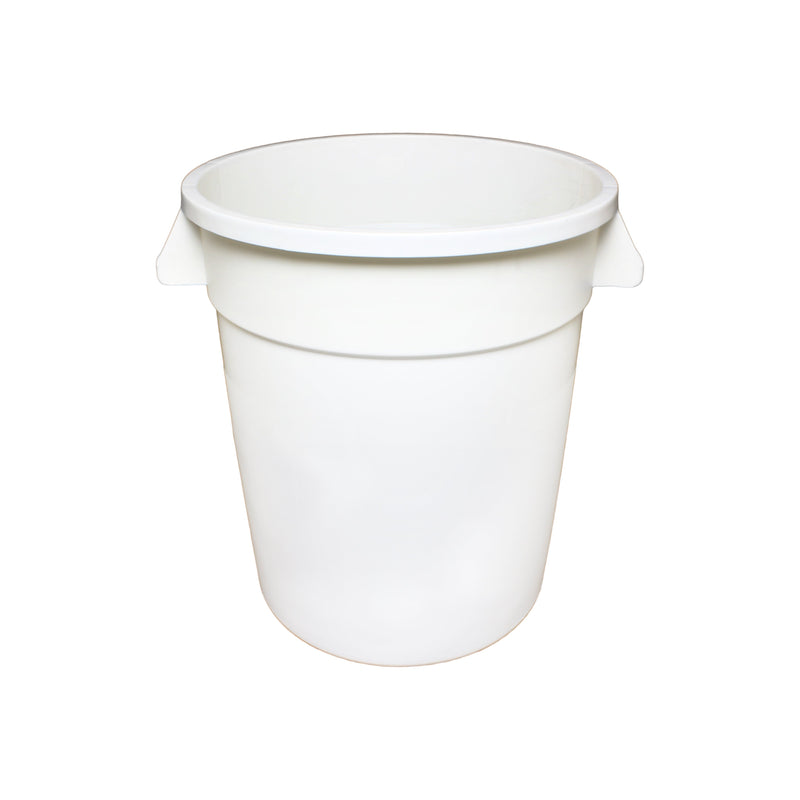 Thunder Group PLTC020W 20 Gallon Round Trash Can Plastic with Integrated Handles White