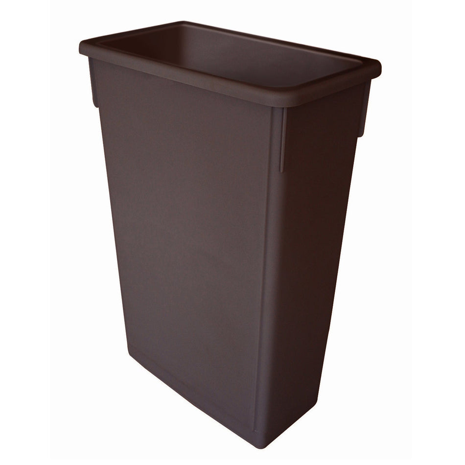 20" x 11-1/4" x 29-3/4", Trash Can, Brown Color (Comparable to Slim Jim Trash Can), High-Density Polyethylene