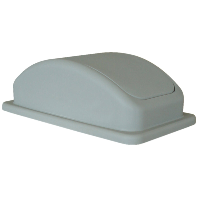 Thunder Group PLTC023GL Trash Can Lid Rectangular Snap-on Swing Door Plastic Gray
