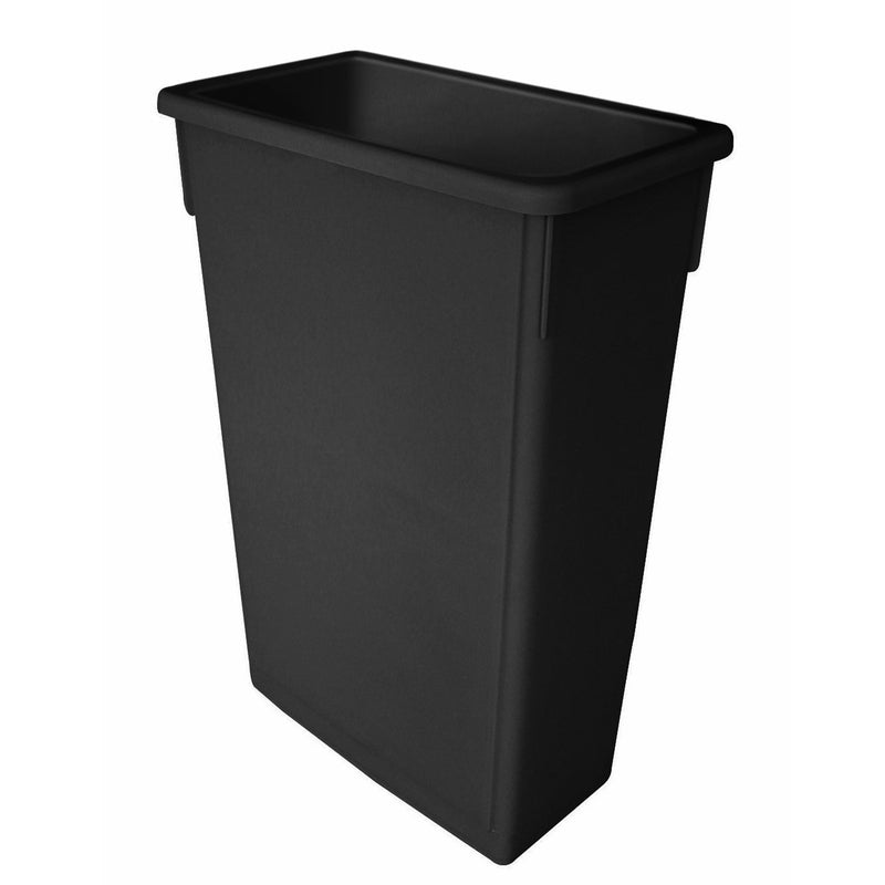 Thunder Group PLTC023K 23 Gallon Trash Can Rectangular Flat Bottom Black Plastic