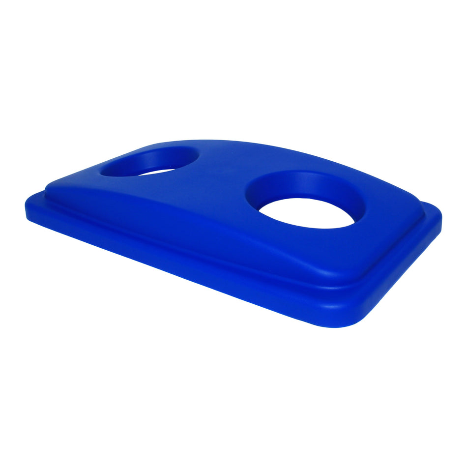 20-2/3" x 11-3/5" x 3", Recycle Lid for Bottle/Can, Fits PLTC023R, Blue Color, Polypropylene