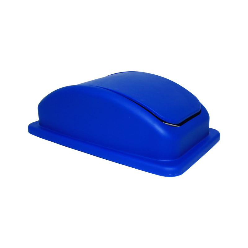 Thunder Group PLTC023RL Blue Rectangular Recycling Container Lid Swing Door Plastic