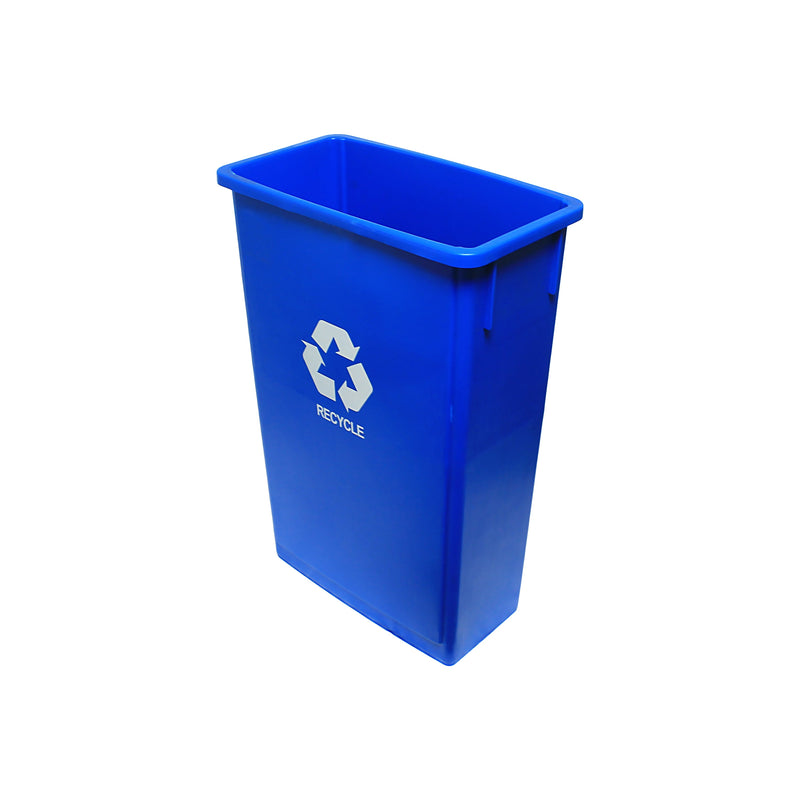 Thunder Group PLTC023R 23 Gallon Recycling Container Durable Plastic Blue