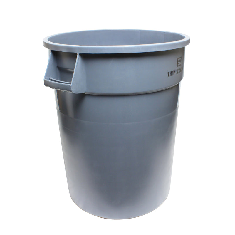 Thunder Group PLTC044G 44 Gallon Trash Can Round Plastic with Integrated Handles Gray