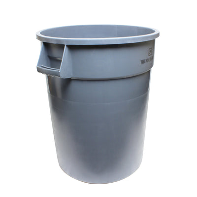 Thunder Group PLTC044G 44 Gallon Trash Can Round Plastic with Integrated Handles Gray