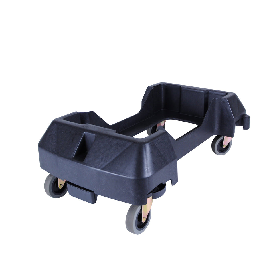 24-2/5" x 15-3/4" x 8-1/4", (Inner fitting size:  17-1/4" x 15-3/4" x 3-3/4"), Dolly for PLTC023 Series Trash Cans, Polypropylene & Rubber Wheels