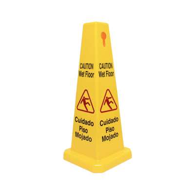 Thunder Group PLWFC027 Safety Sign Caution Wet Floor Cone Shape Plastic Yellow
