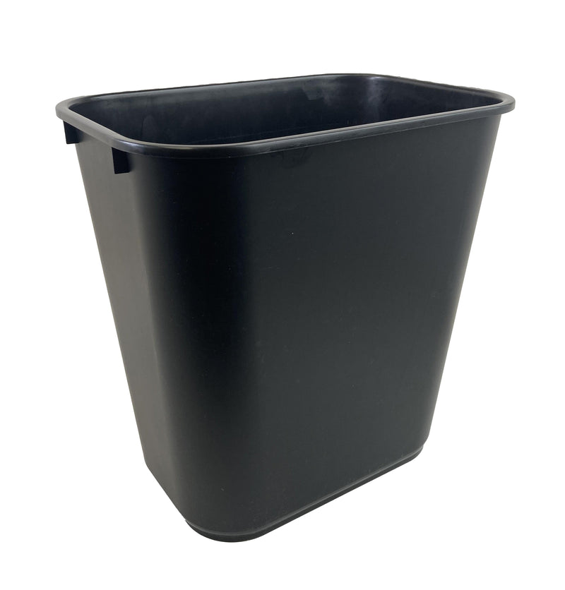29 QT/7 Gallon Waste Basket, Plastic, Black Color