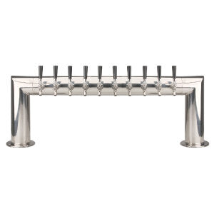 Micro Matic PT4A-10PSS 41 Inch Pass-Thru Draft Beer Tower Countertop Polished Stainless Steel