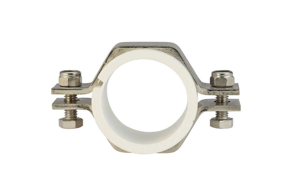 1" Tube Hex Hanger W/ PVC Sleeve (PVCT)  - T304 Stainless Steel - Wayland Industries - PVCT-1