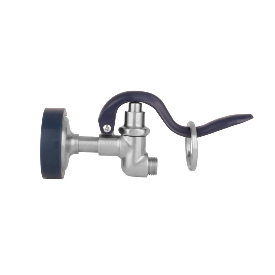 T&S S-0107 1.15 GPM Spray Valve Assembly w/ Hold-down Ring & Rubber Bumper, Blue